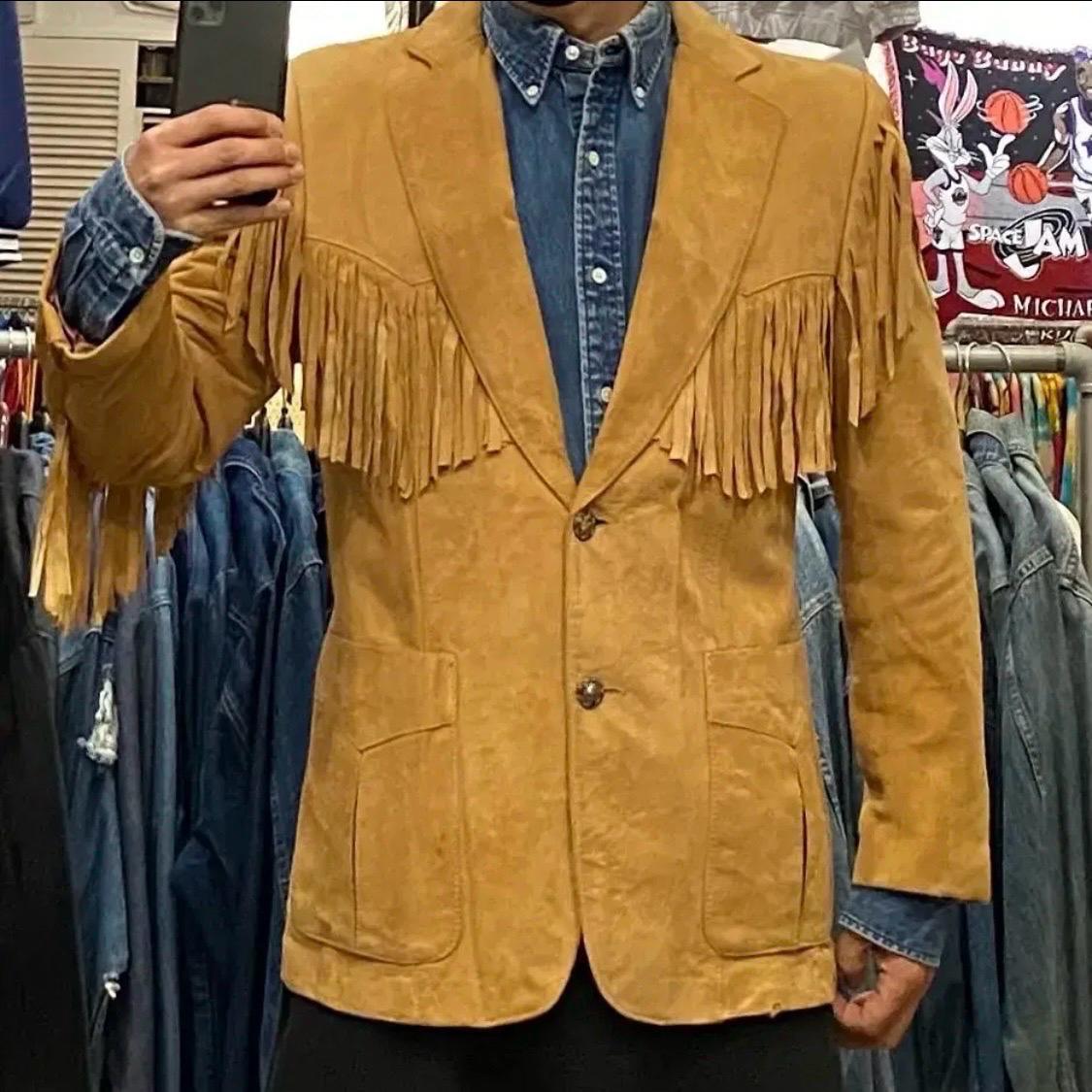 90s Made in CANADA 스웨이드 웨스턴 블레이저 2