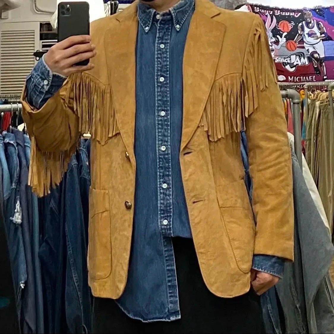 90s Made in CANADA 스웨이드 웨스턴 블레이저 3