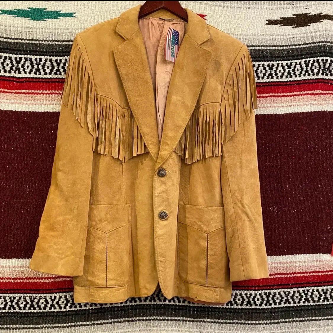 90s Made in CANADA 스웨이드 웨스턴 블레이저 5