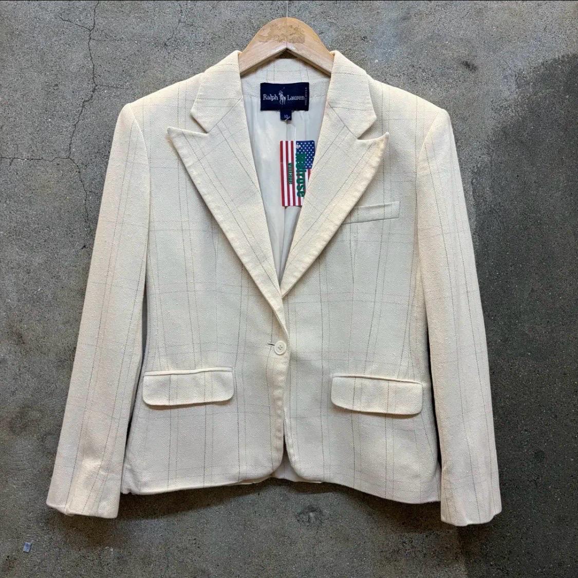 [20%세일] 90s Mdae in USA 폴로랄프로렌 정품 빈티지 린넨 블레이저 정장 2