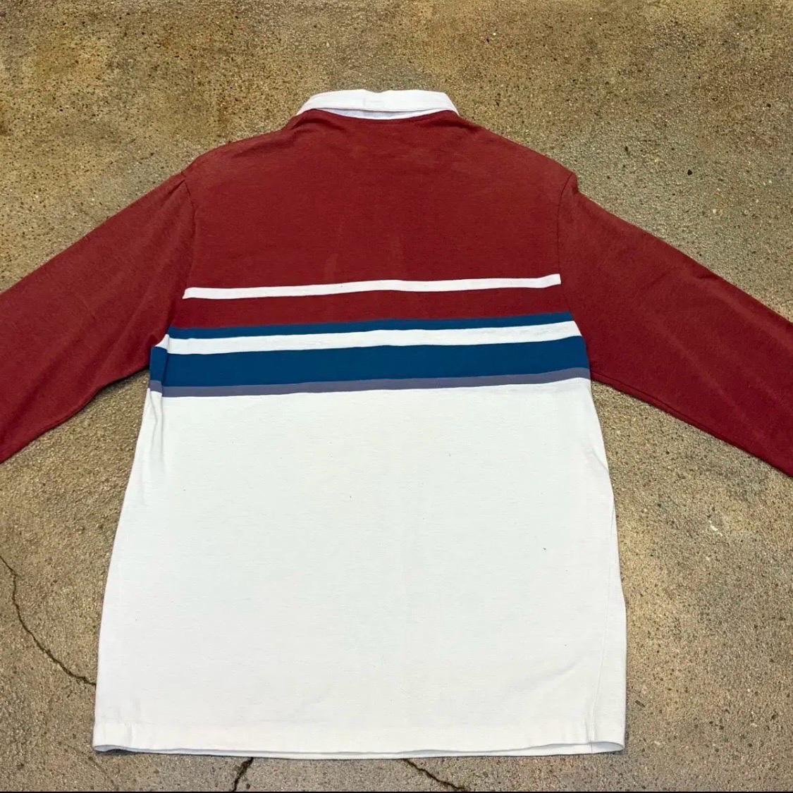 [20%세일] 90s Made in USA 빈티지 헤비코튼 스트라이프 배색 럭비티 6