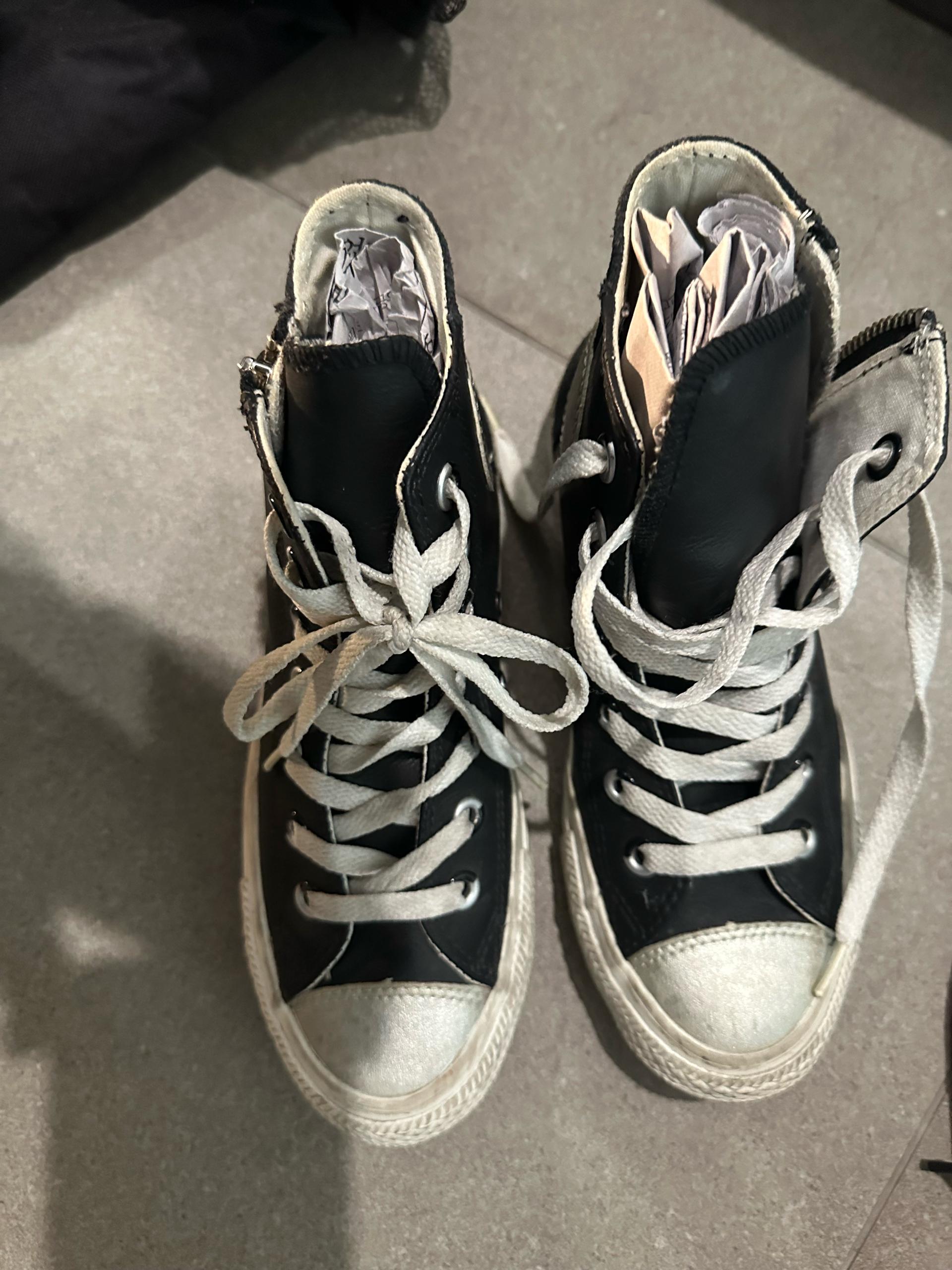 정품)converse  스터드 포인트 레더 하이 스니커즈  2