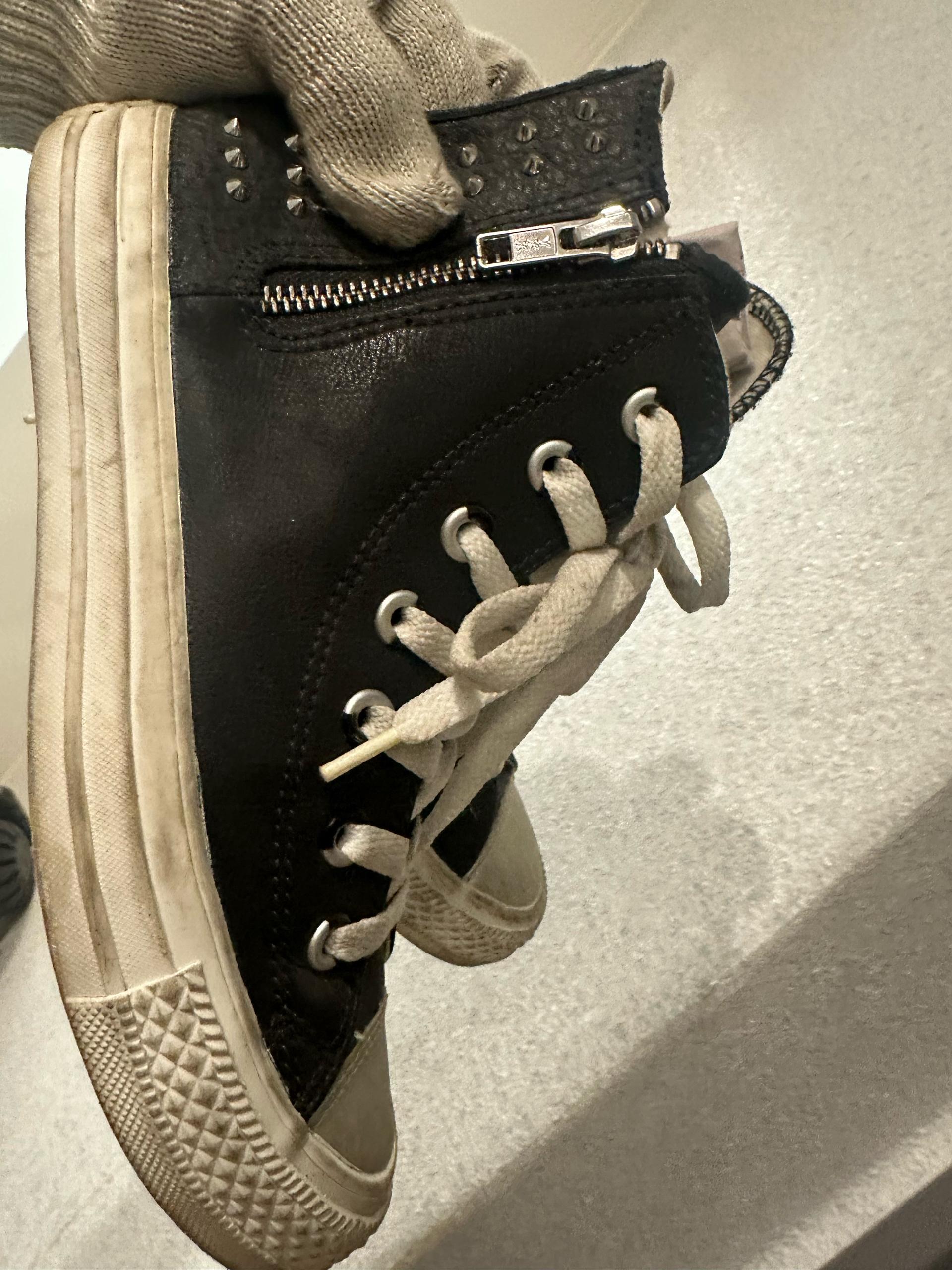 정품)converse  스터드 포인트 레더 하이 스니커즈  7