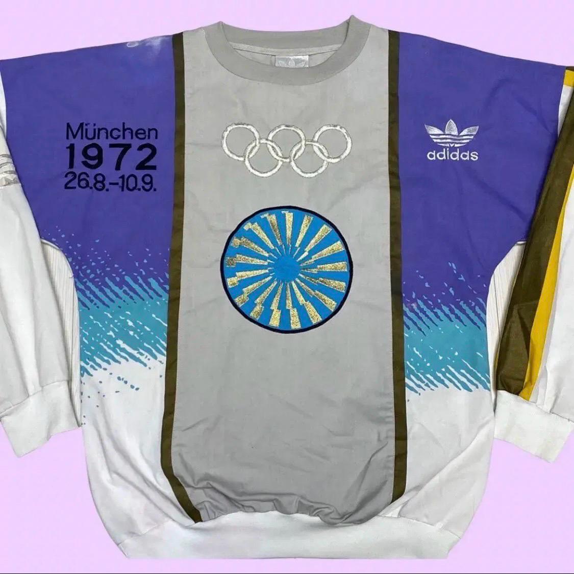 [10%세일] 대장급레어 70s USA 아디다스 1912년 스톡홀롬 올림픽 기념 맨투맨 5