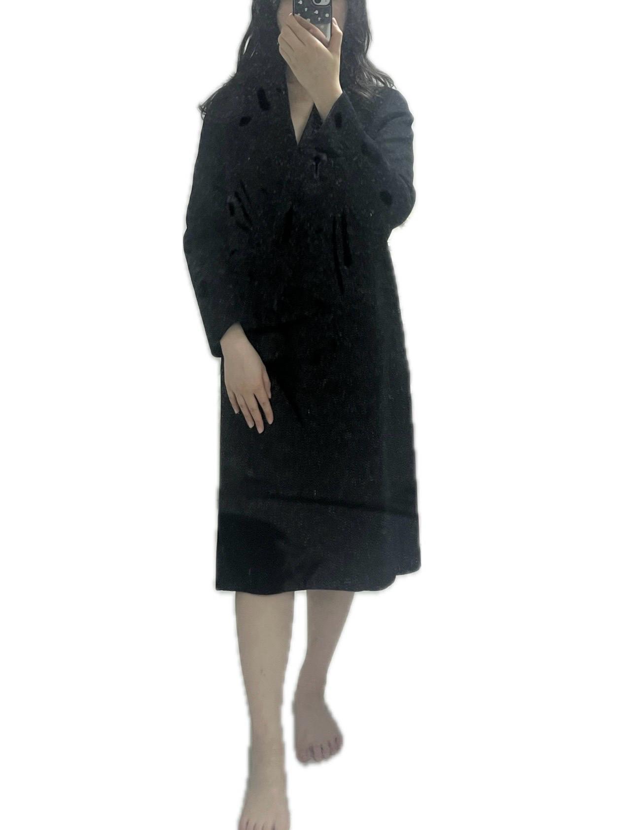 나이스클랍 캐시미어 코트 블랙 4
