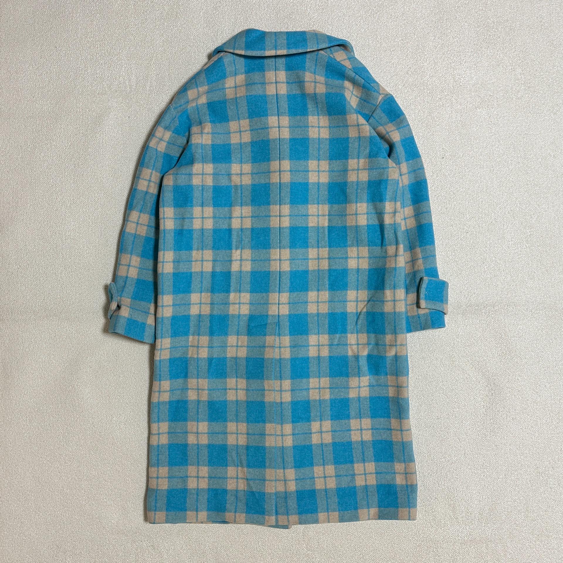 MSGM 체크 울 코트 4