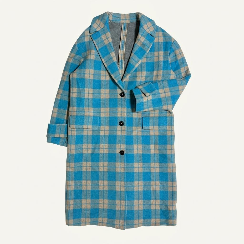 MSGM 체크 울 코트 1