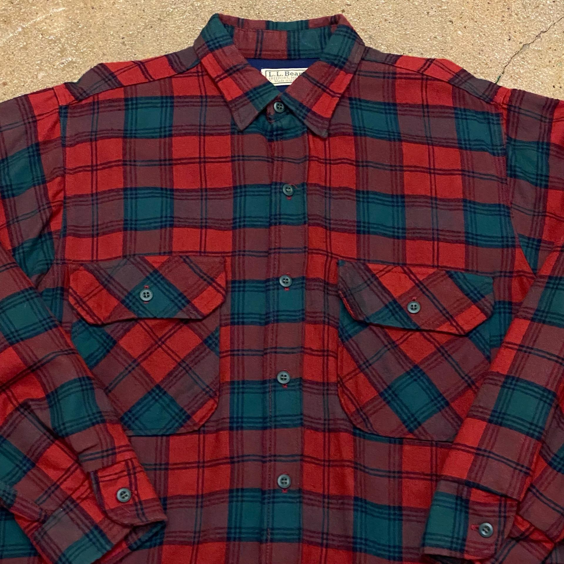 [20%세일] 레어 90s Made in USA 빈티지 엘엘빈 틴슐레이트 면패딩 체크셔츠 4