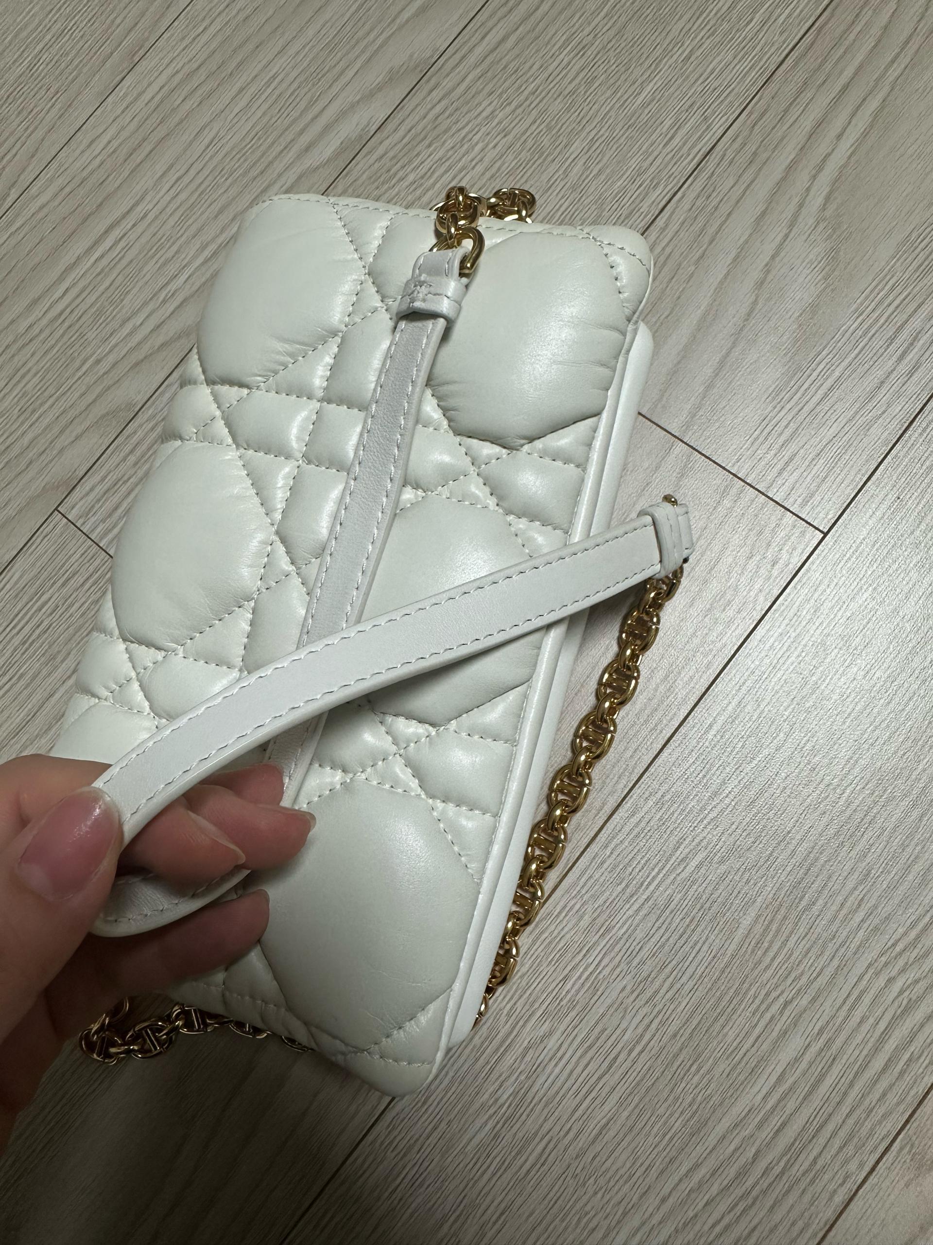 디올 카로 파우치 카프스킨 라떼 구형 10