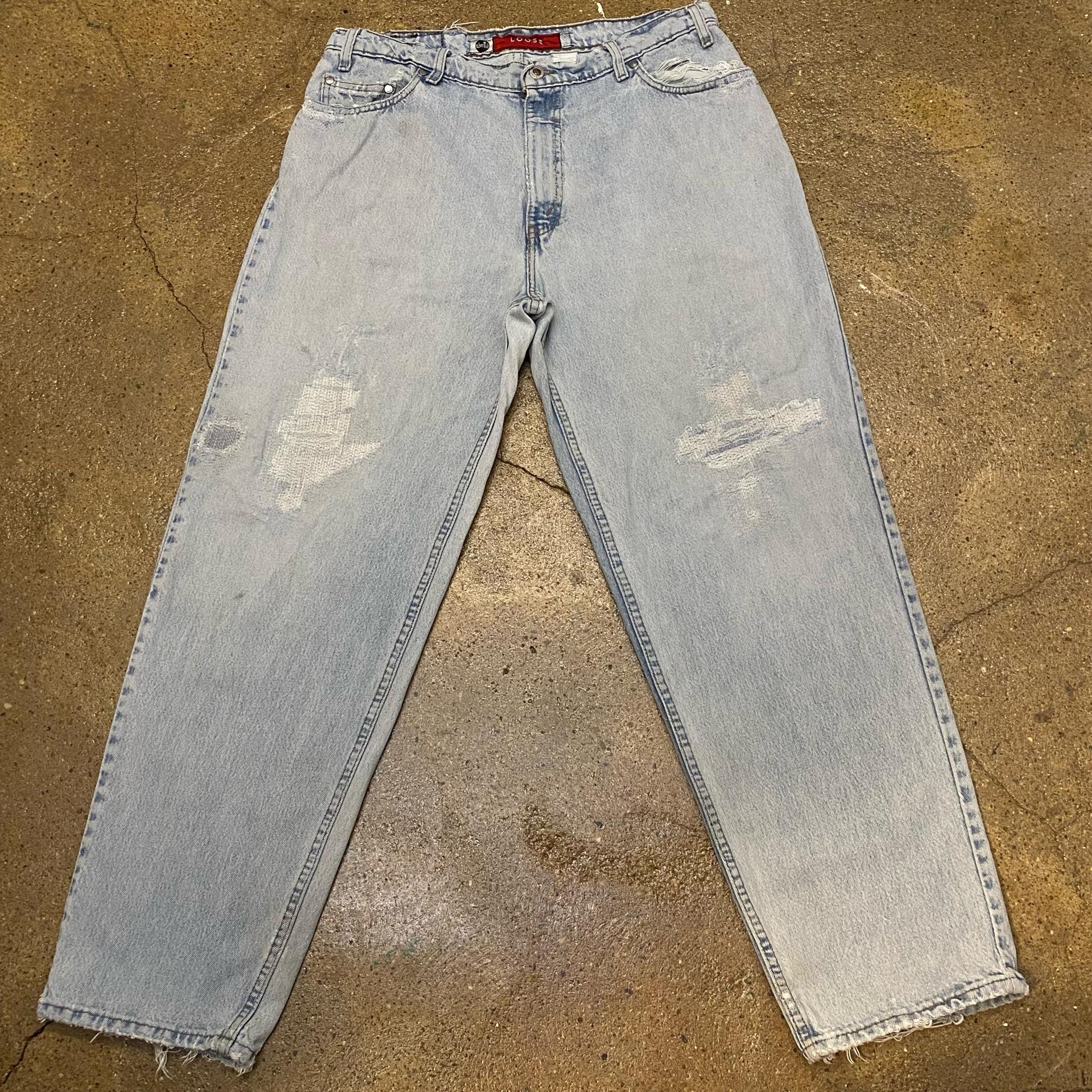 [20%세일] 90s Made in USA 미국빈티지 리바이스 실버탭 연청 루즈핏 팬츠 2