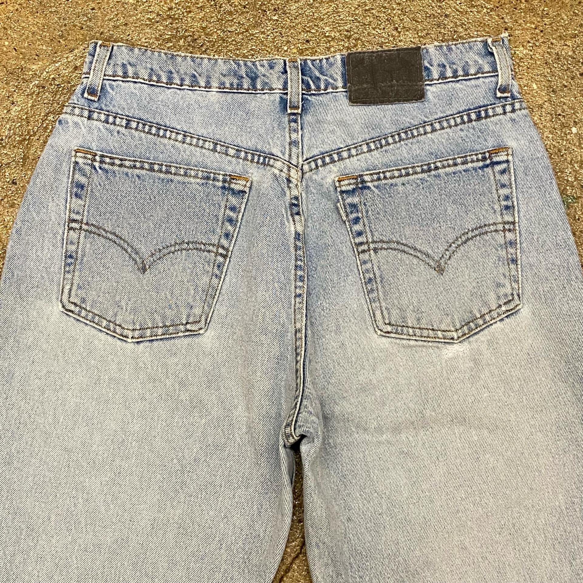 [20%세일] 90s Made in USA 미국빈티지 리바이스 실버탭 연청 루즈핏 팬츠 4