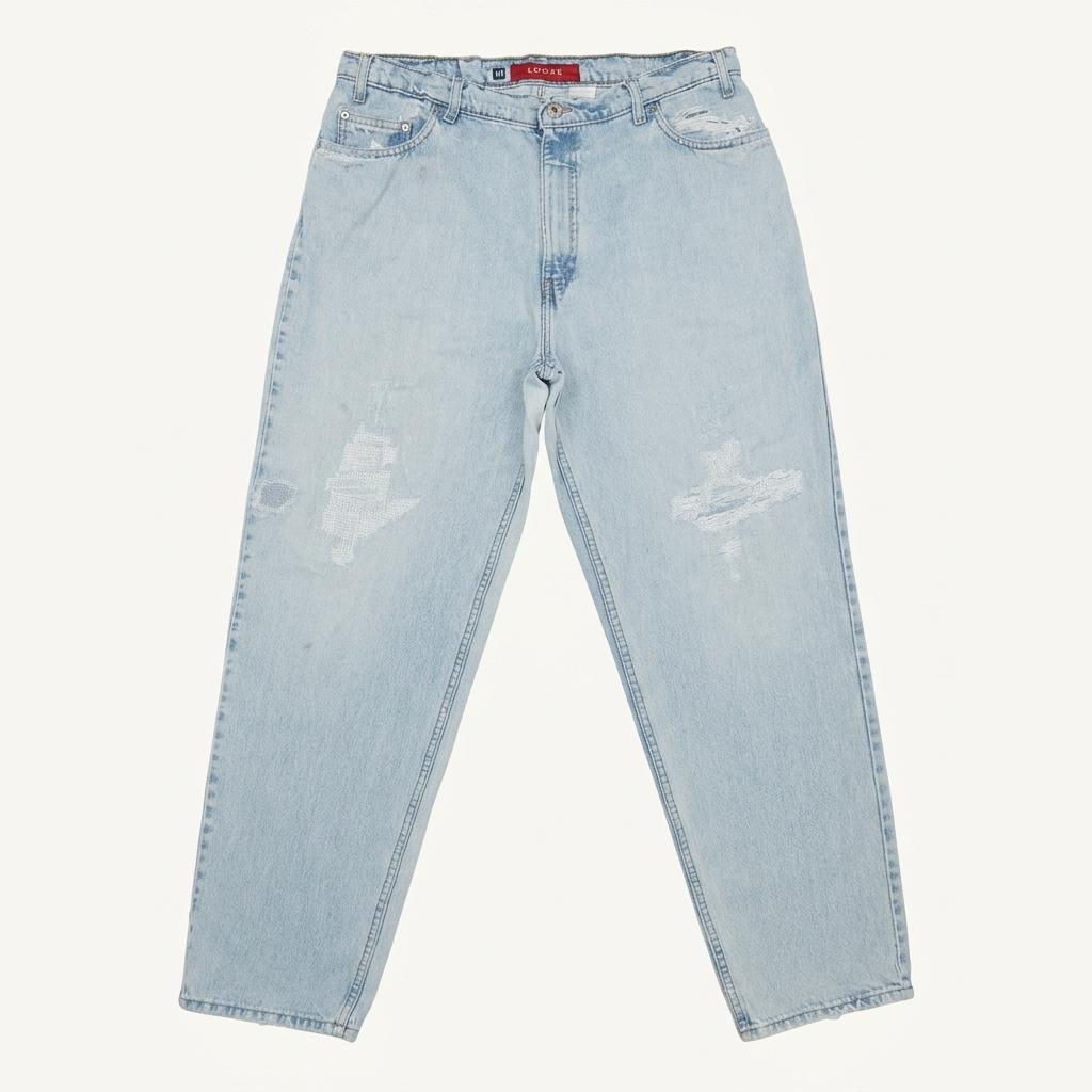 [20%세일] 90s Made in USA 미국빈티지 리바이스 실버탭 연청 루즈핏 팬츠 1