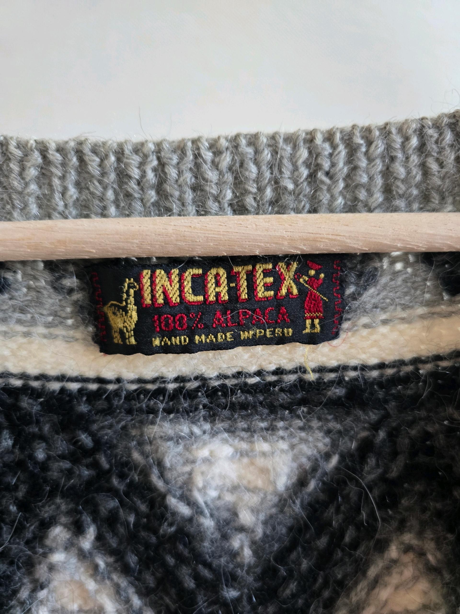 페루 INCA‑TEX 인카텍스 알파카 100% 핸드메이드 니트 베스트 4