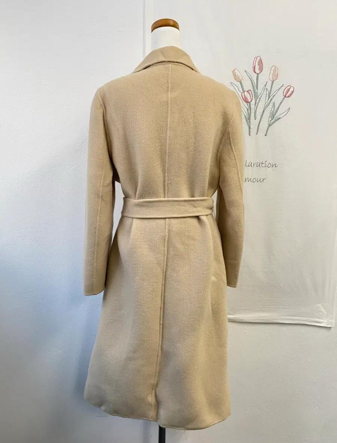BCBG 오트밀 벨트 롱 코트 6