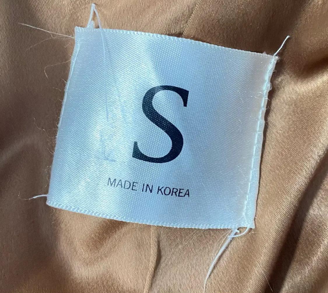 보헤미안 베이지 롱 코트 레이스업 디테일 9