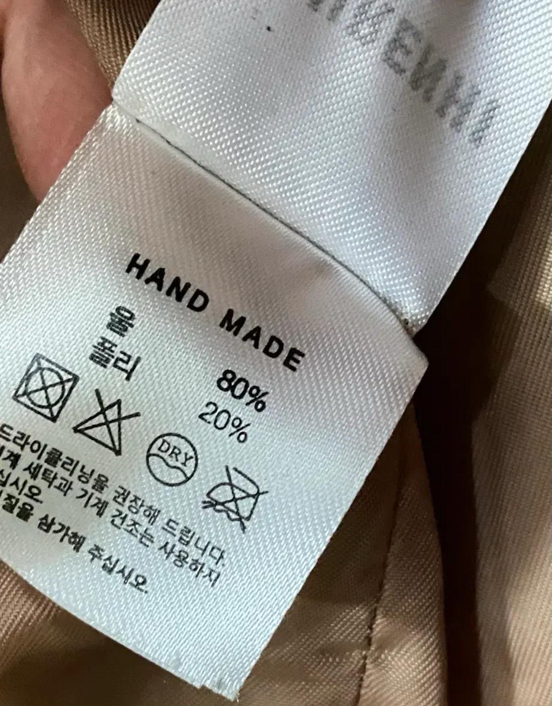 로렌하이 울80% 핸드메이드 카멜 롱 코트 10