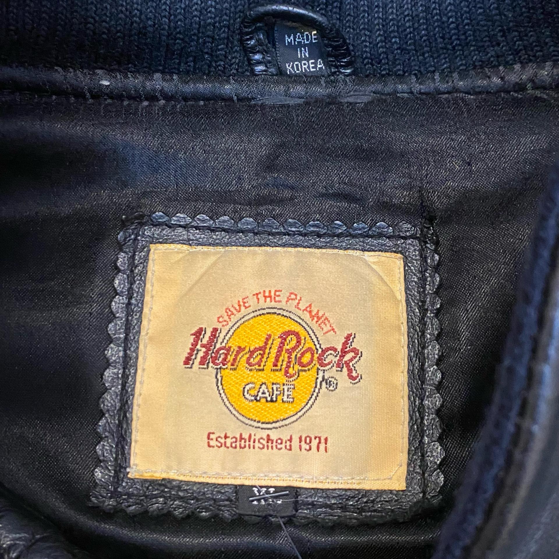 90s USA 빈티지 한국생산레어 하드락카페 런던 조끼변신 가죽자켓 7