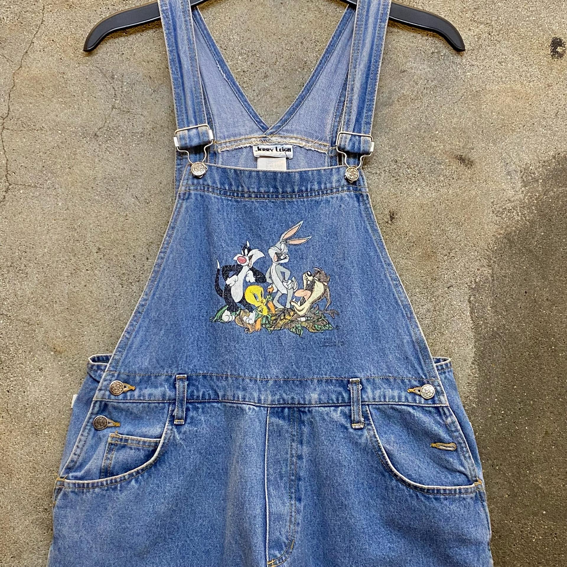 [20%세일] 90s Made in USA 빈티지 루니툰 데님 오버롤 반바지 8