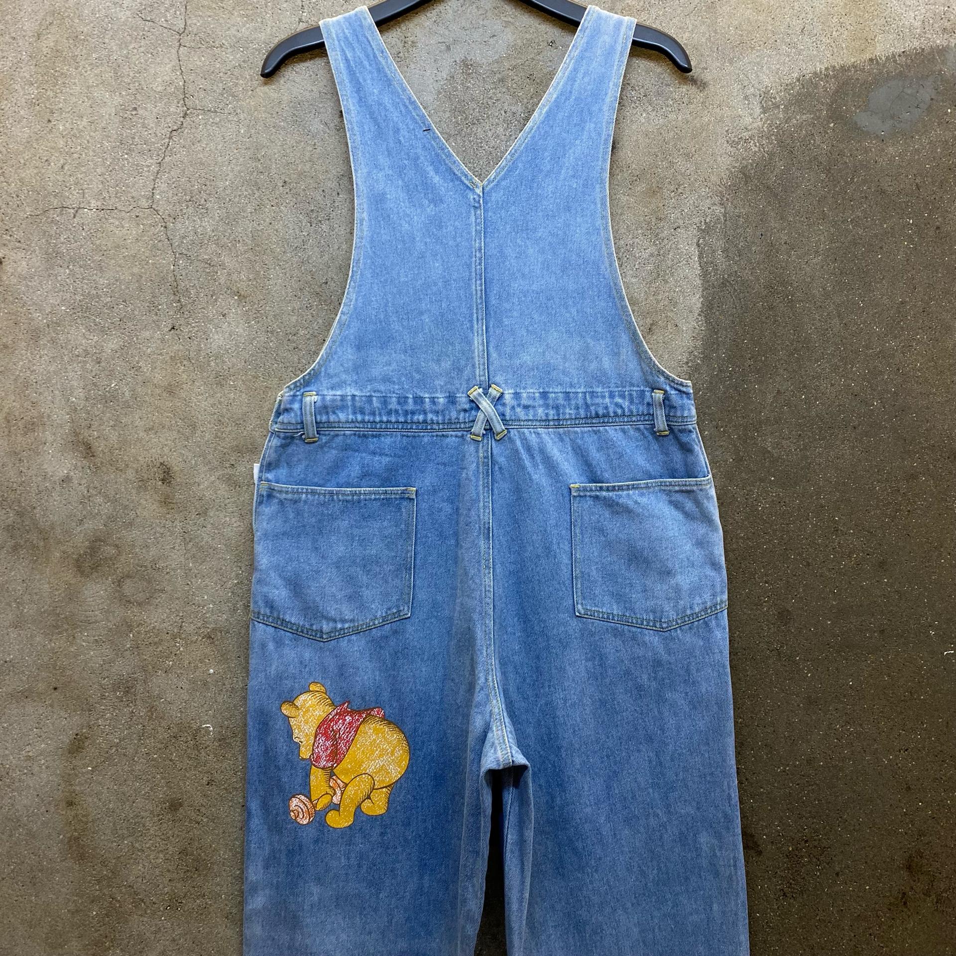 [20%세일] 90s 미국 빈티지 디즈니 푸우 정품 데님 오버롤 8