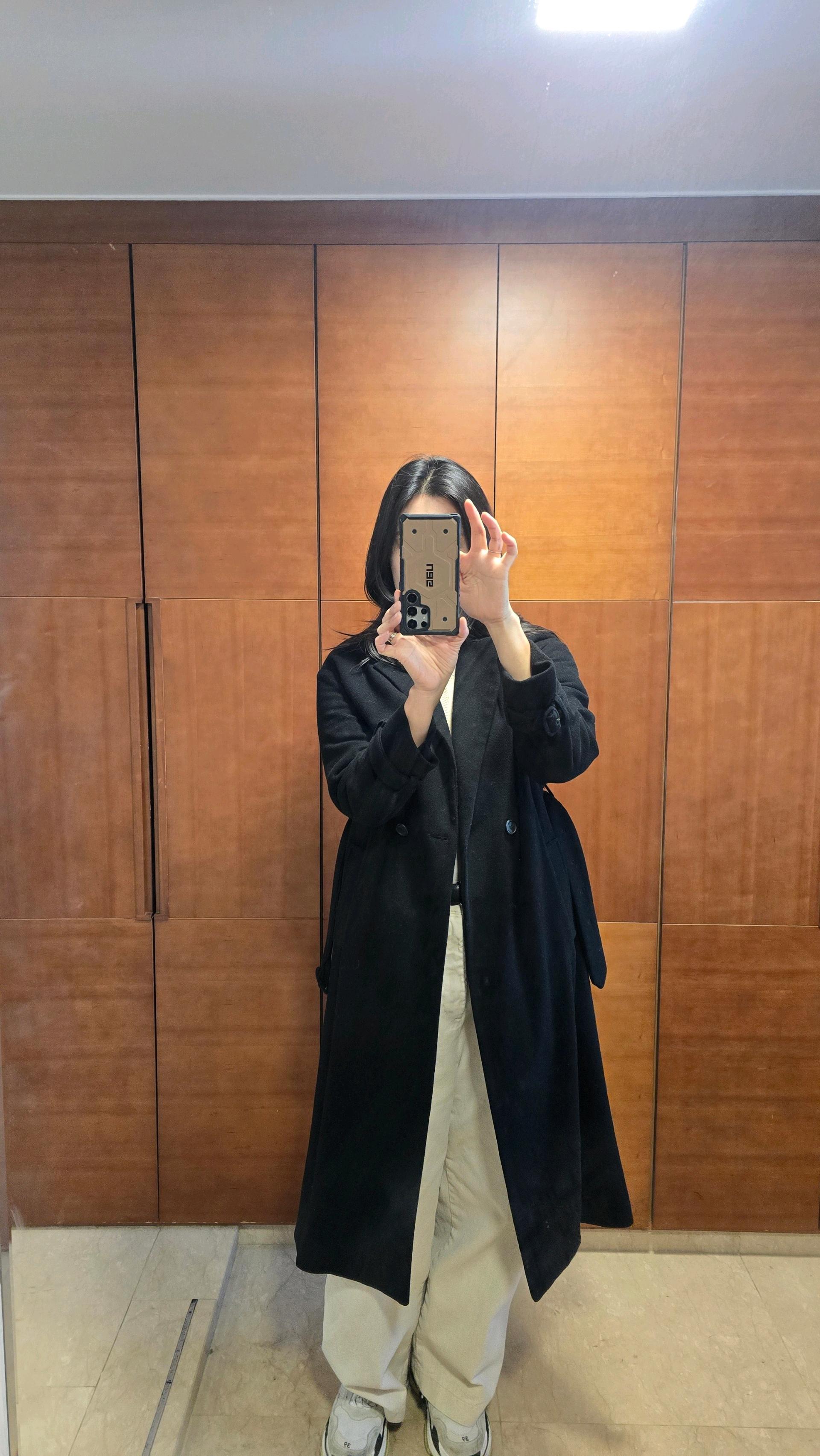 마쥬 블랙 롱코트  5