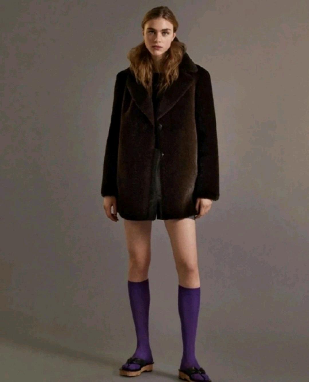 ZARA 퍼코트 브라운 2