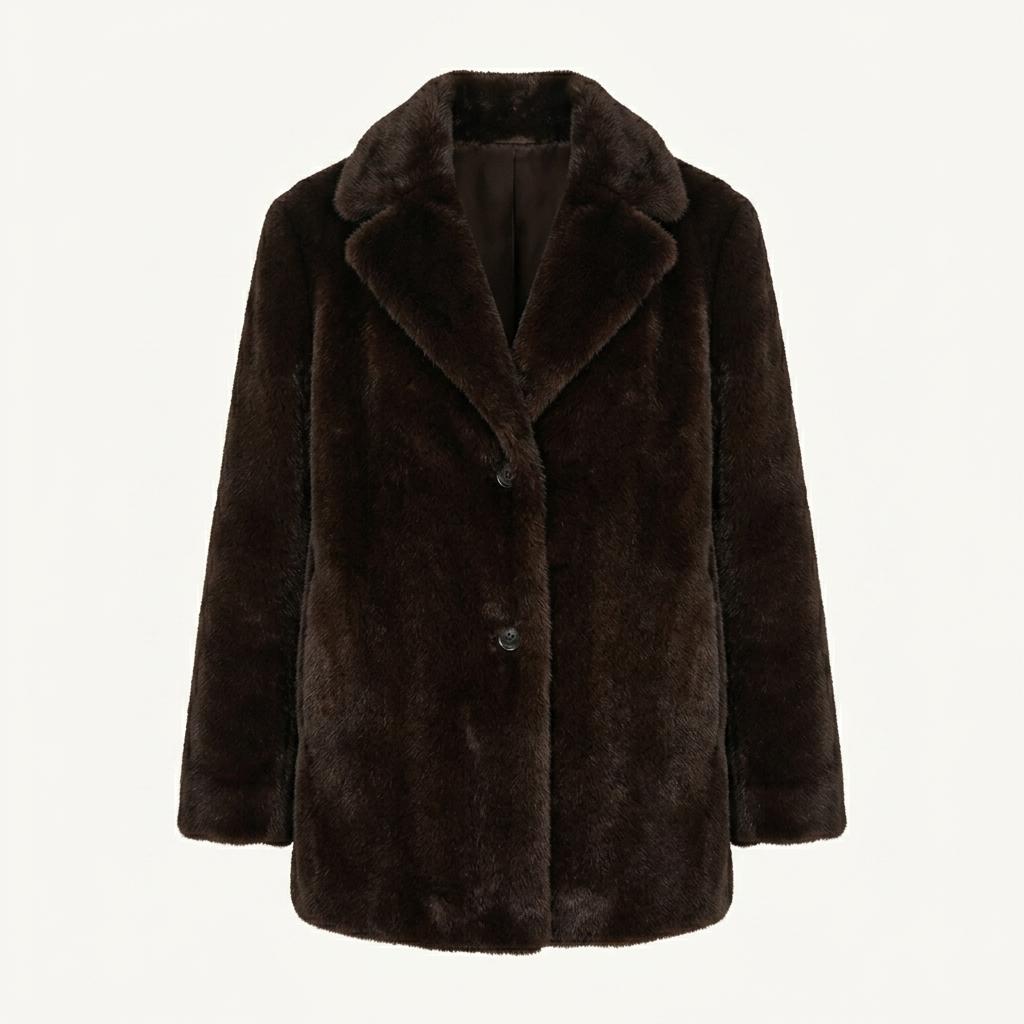 ZARA 퍼코트 브라운 1
