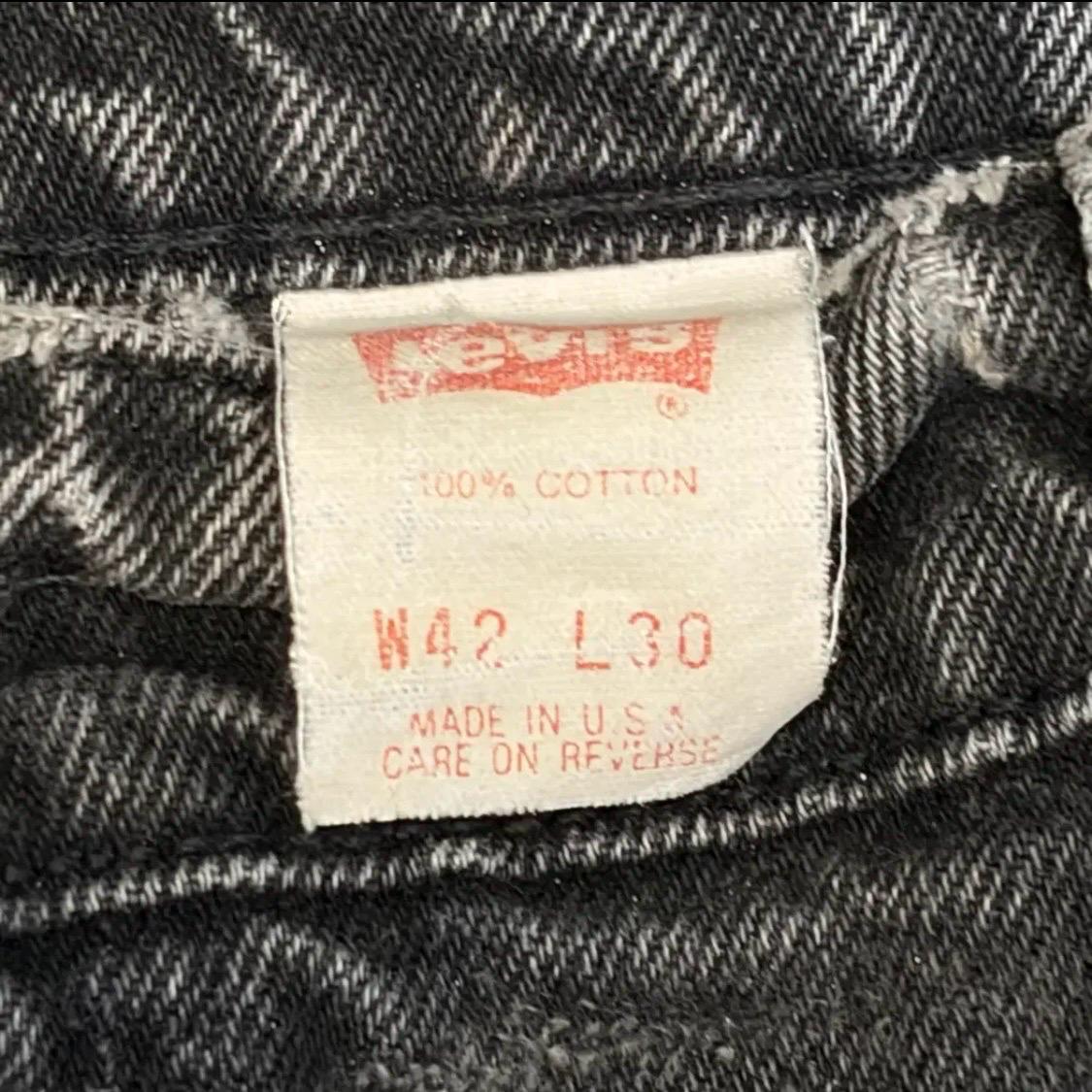 90s Made in USA 미국 빈티지 리바이스 베기핏 흑청 블랙진 5