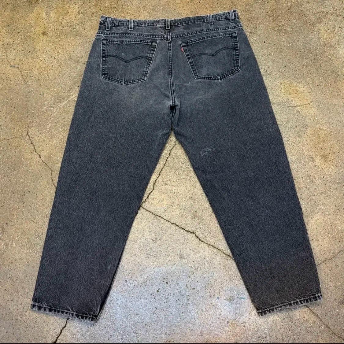 90s Made in USA 미국 빈티지 리바이스 베기핏 흑청 블랙진 6