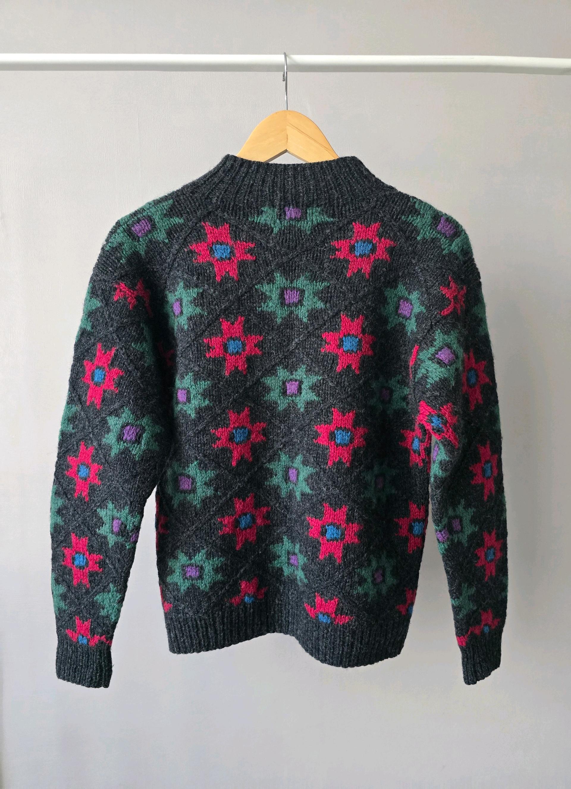 woolrich 플라워패턴 헤비 울 니트 3