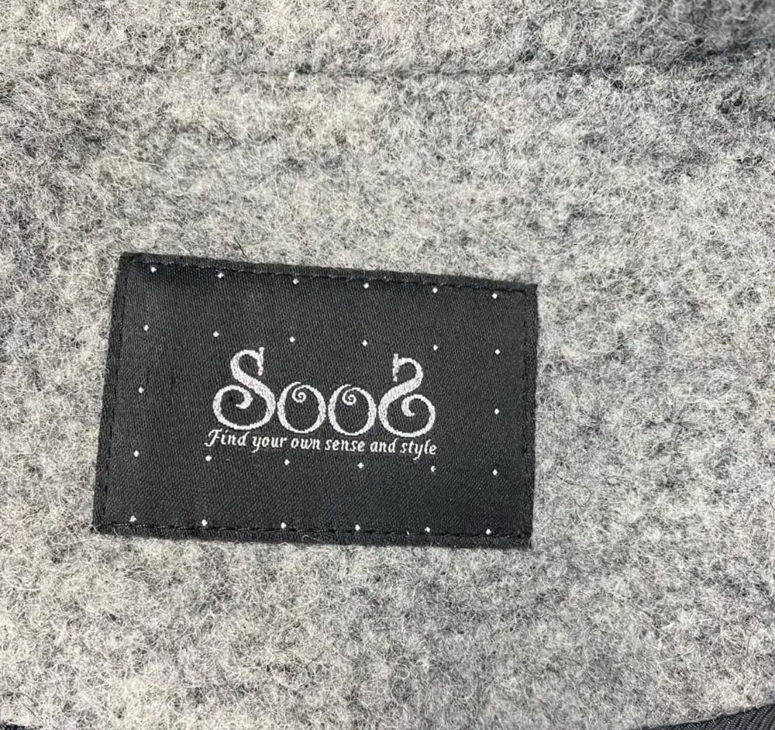 수스 SOOS 울 혼방 더블 브레스티드 폼폼코트 7