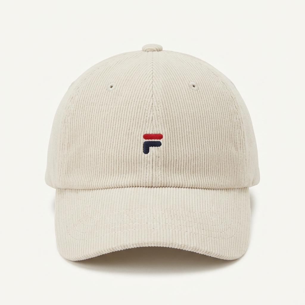 휠라 F로고 코듀로이 볼캡  1