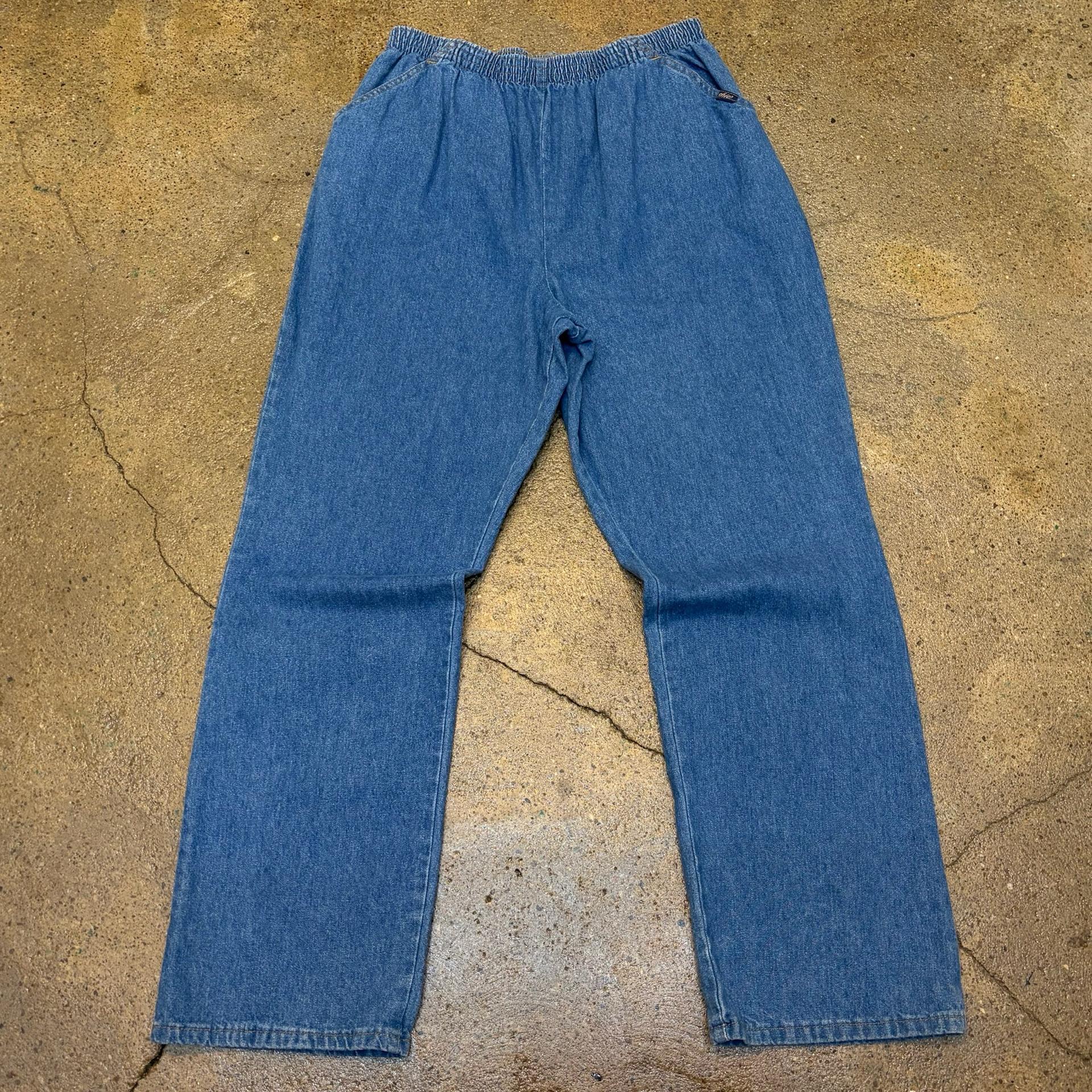 [20%세일] 90s 미국 빈티지 허리밴드 고무줄바지 청바지 데님팬츠 2