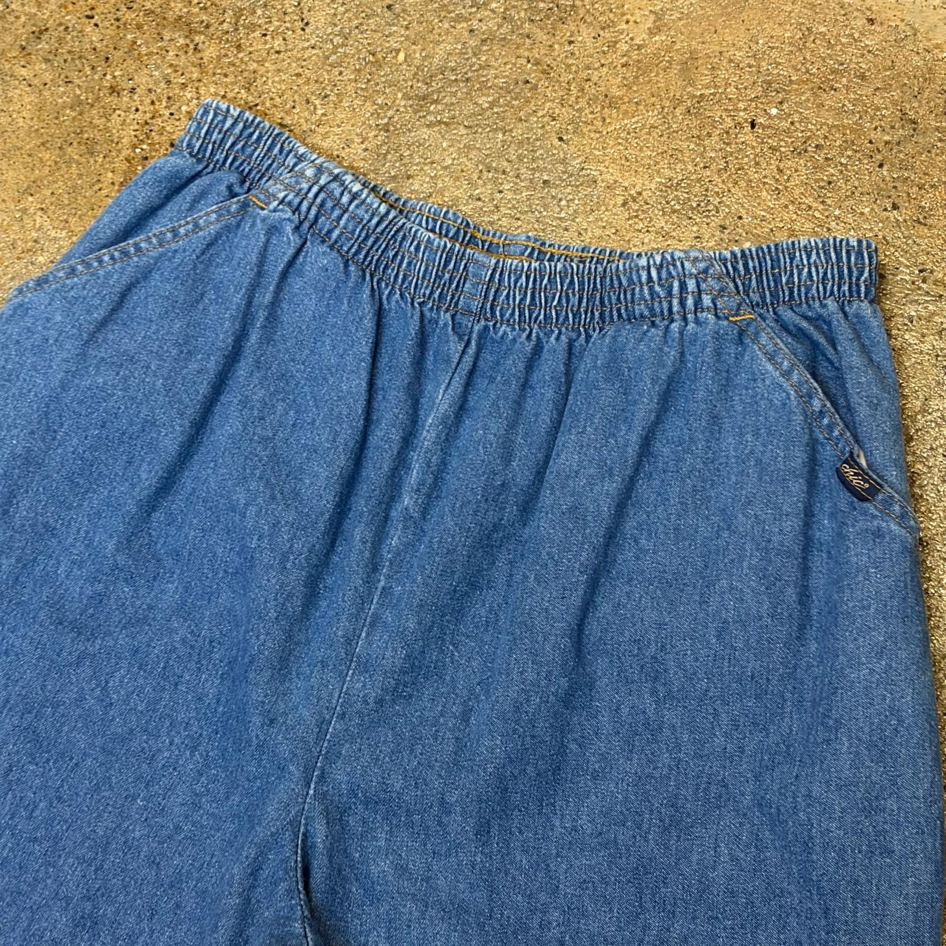 [20%세일] 90s 미국 빈티지 허리밴드 고무줄바지 청바지 데님팬츠 5