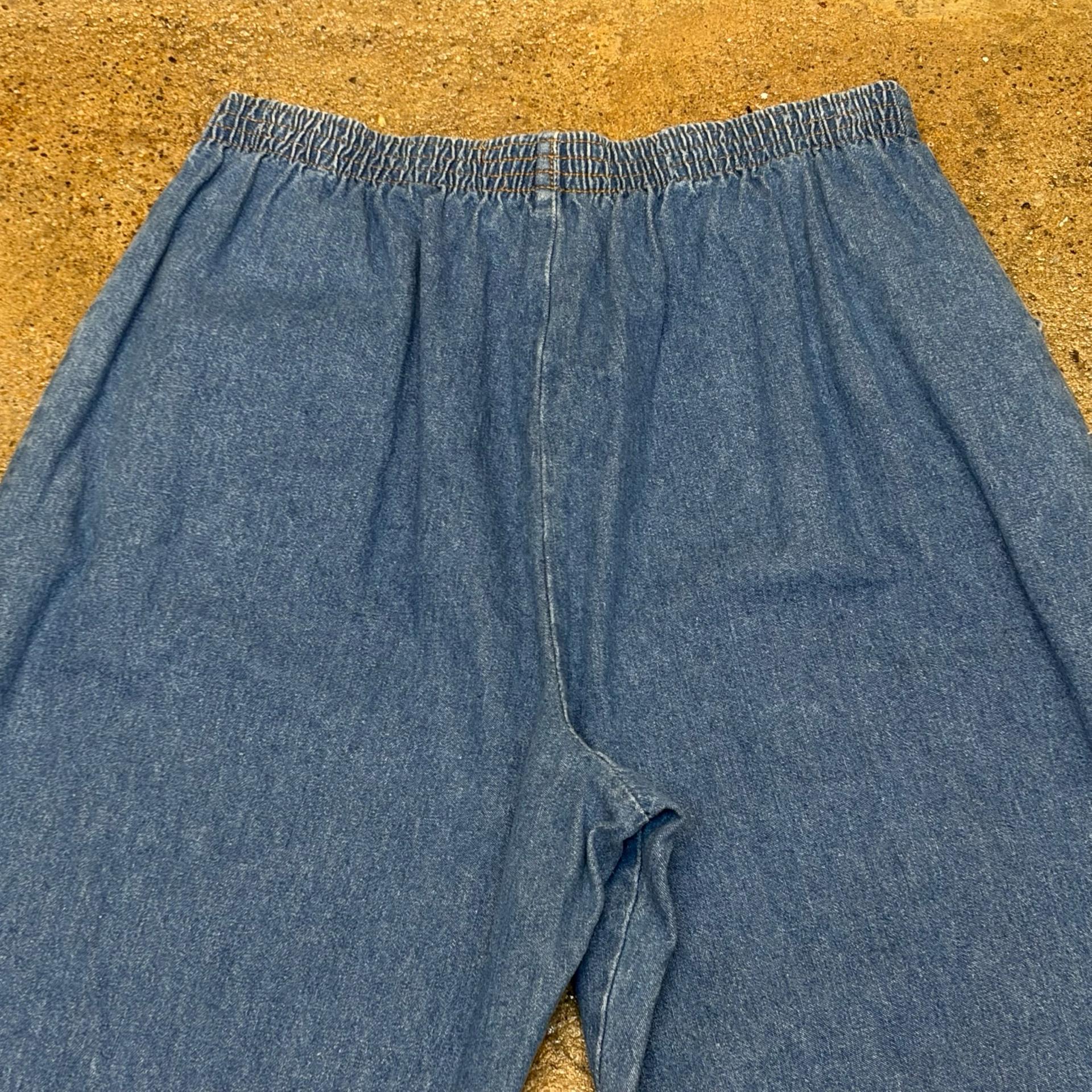 [20%세일] 90s 미국 빈티지 허리밴드 고무줄바지 청바지 데님팬츠 9