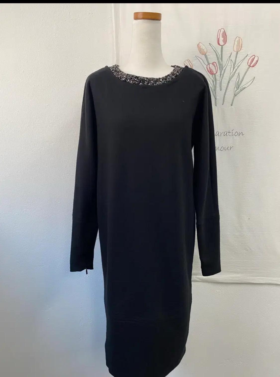 막스마라 (MAX MARA)넥 비즈장식 탈부착 양모 원피스 3