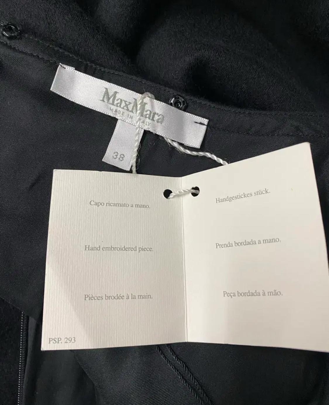 막스마라 (MAX MARA)넥 비즈장식 탈부착 양모 원피스 10
