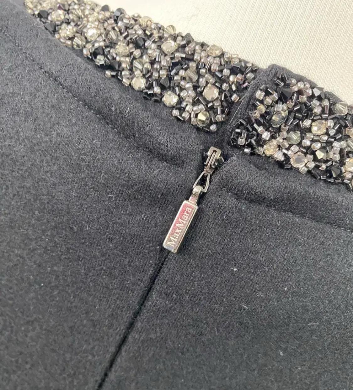 막스마라 (MAX MARA)넥 비즈장식 탈부착 양모 원피스 8