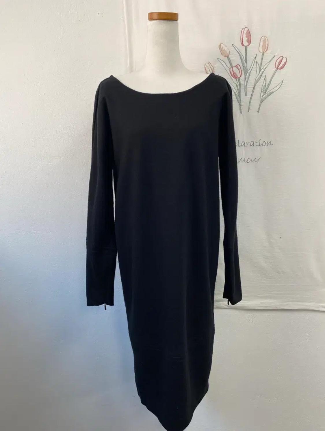 막스마라 (MAX MARA)넥 비즈장식 탈부착 양모 원피스 9