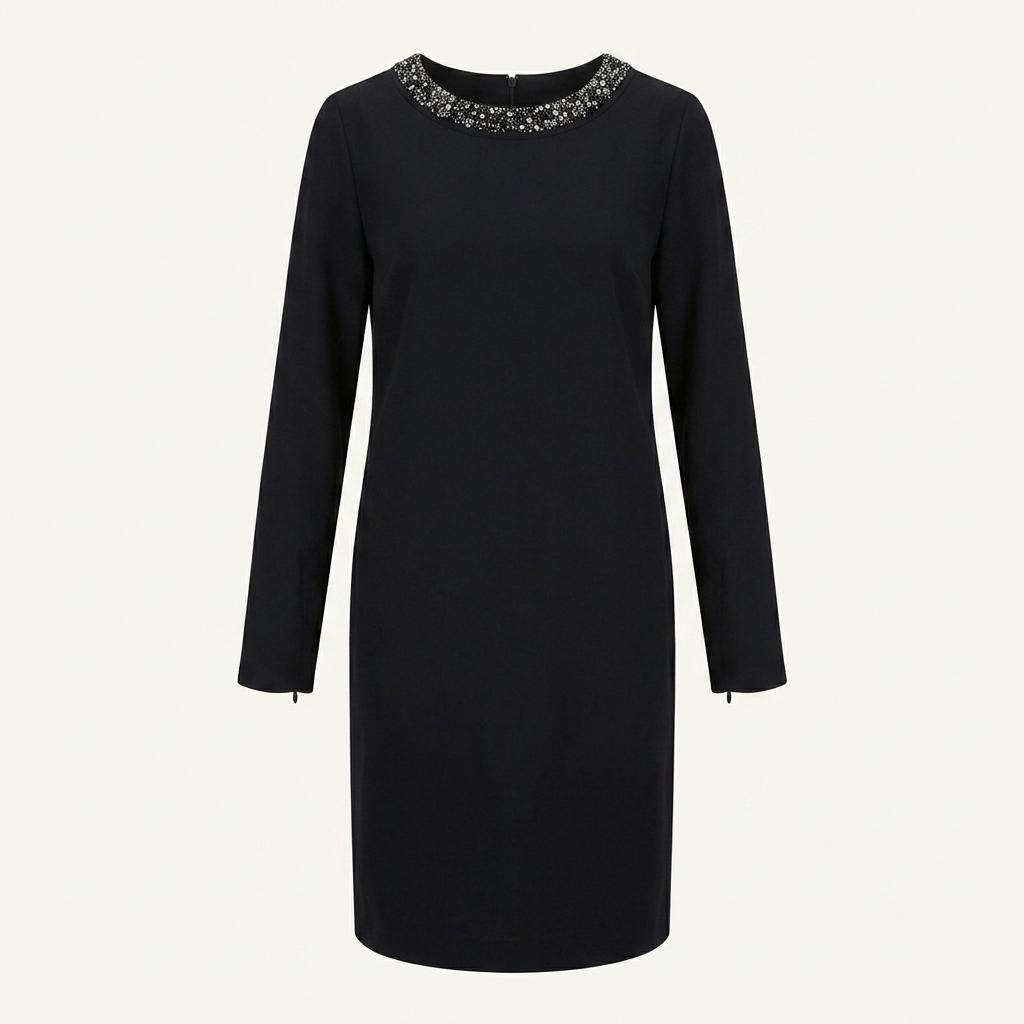 막스마라 (MAX MARA)넥 비즈장식 탈부착 양모 원피스 1