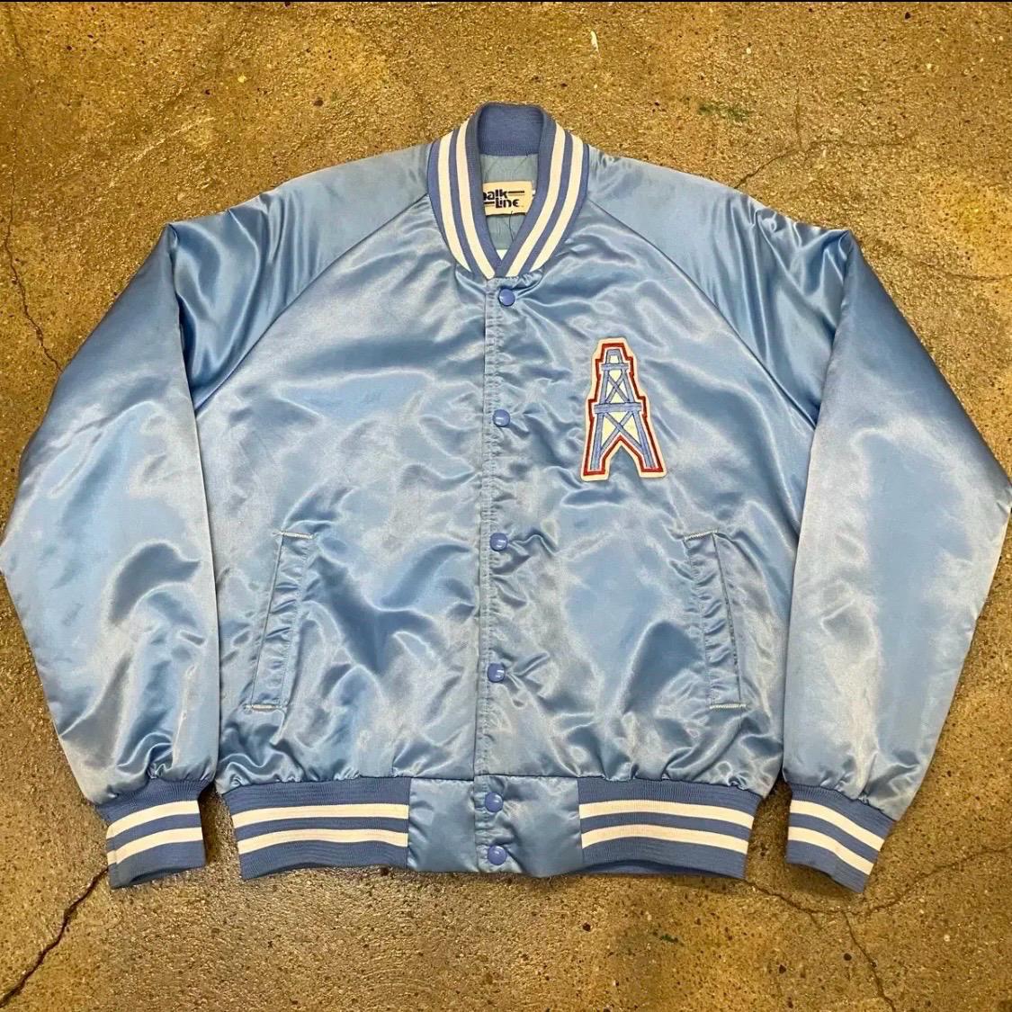 90s Made in USA 빈티지 척라인 NFL 오일러스 스타디움 패딩 2