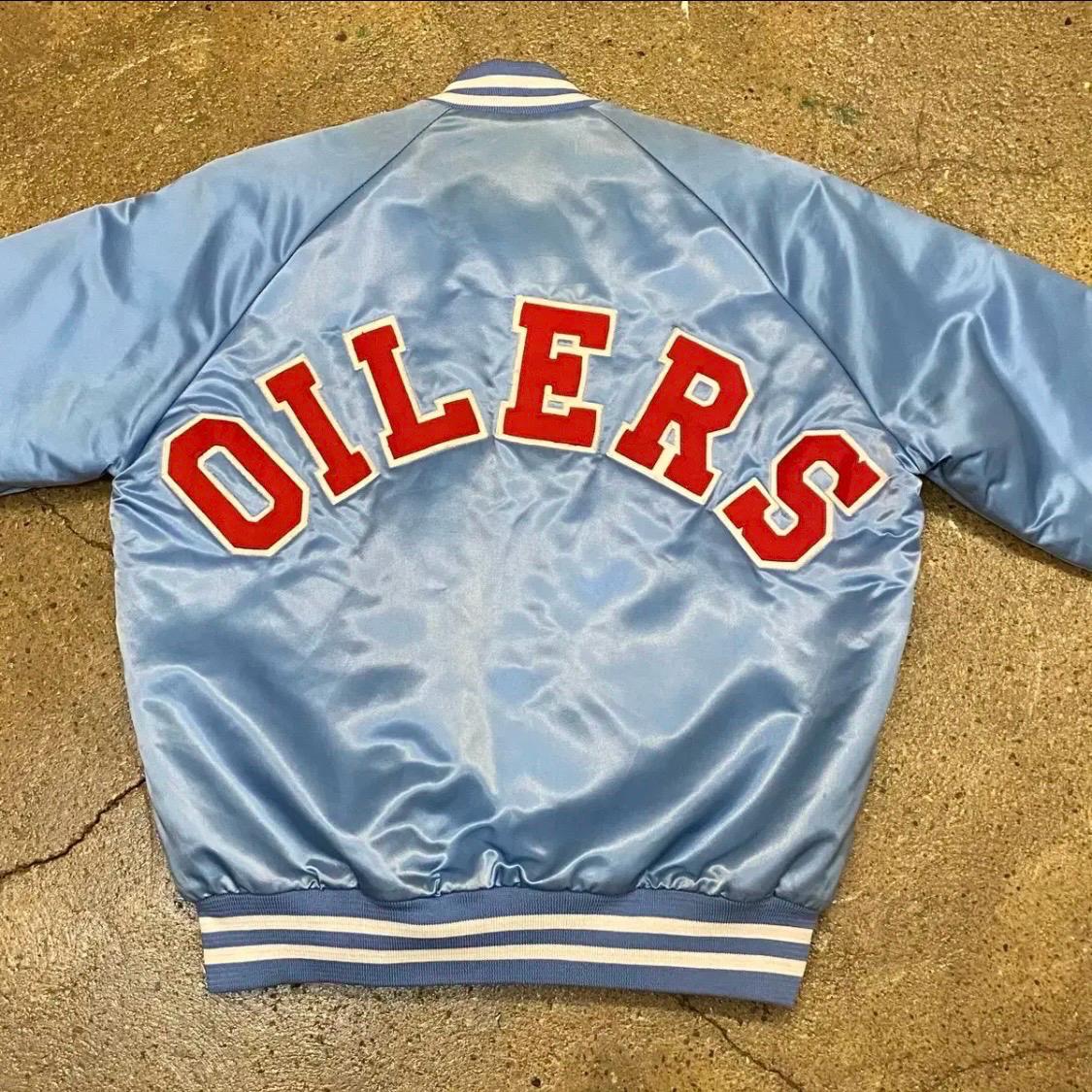 90s Made in USA 빈티지 척라인 NFL 오일러스 스타디움 패딩 3