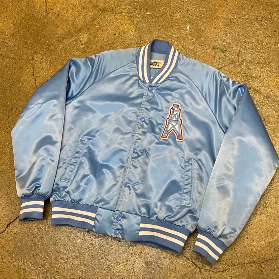 90s Made in USA 빈티지 척라인 NFL 오일러스 스타디움 패딩 4