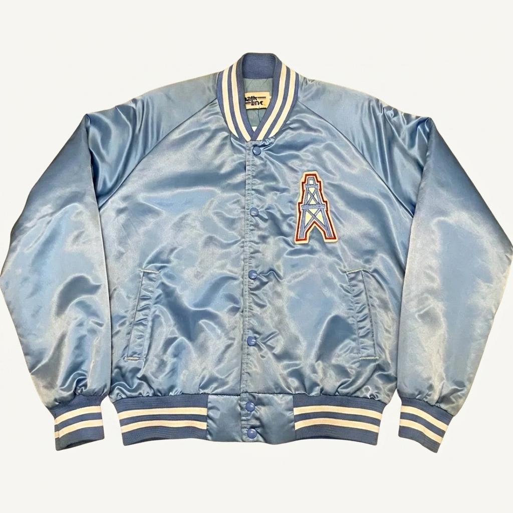 90s Made in USA 빈티지 척라인 NFL 오일러스 스타디움 패딩 1