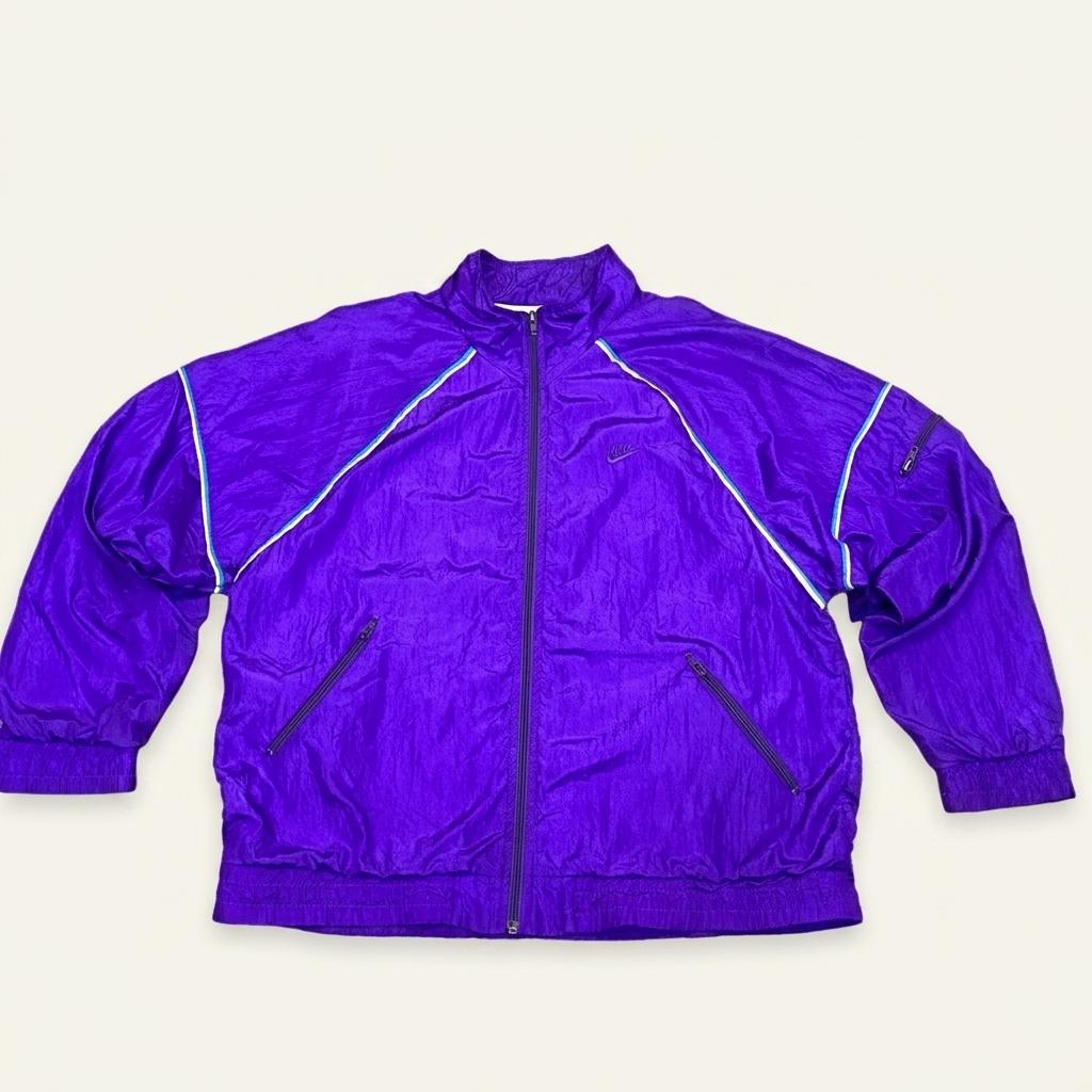 [20%세일] 레어 80s Made in USA 빈티지 나이키 퍼플 바람막이 1