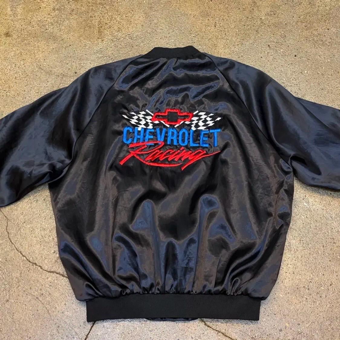 [20%세일] 90s Made in USA 빈티지 쉐보레 사틴 자켓 바람막이 2