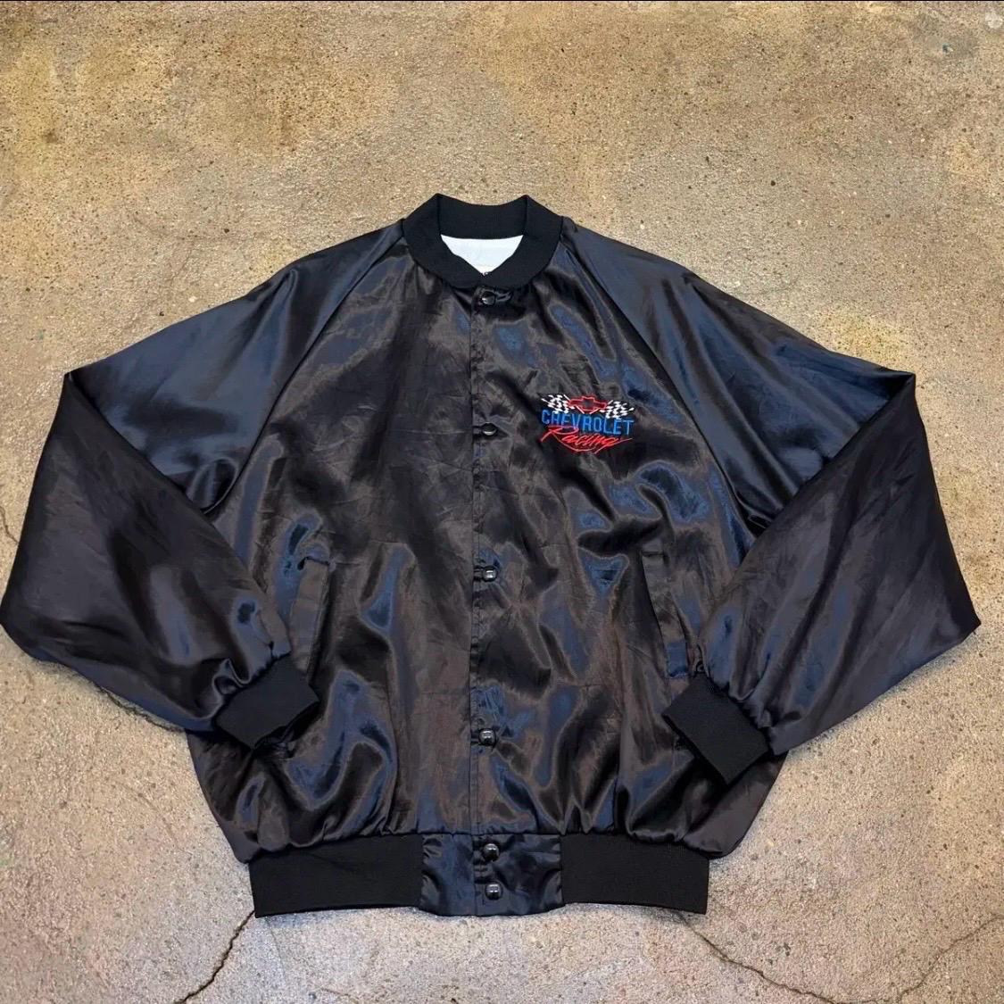 [20%세일] 90s Made in USA 빈티지 쉐보레 사틴 자켓 바람막이 4