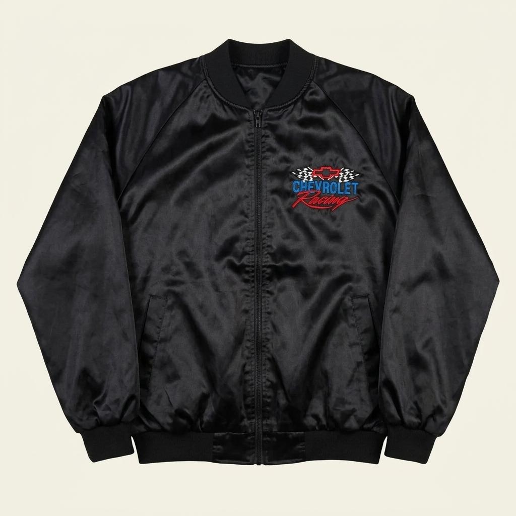 [20%세일] 90s Made in USA 빈티지 쉐보레 사틴 자켓 바람막이 1