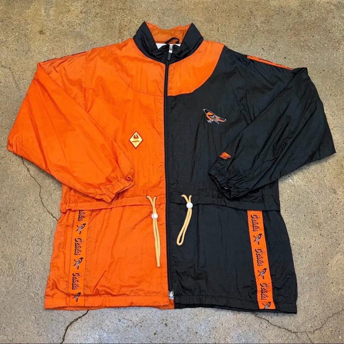 [30%세일]) 레어 90s 미국 빈티지 제뉴언머천다이즈 MLB 볼티모어 바람막이 2