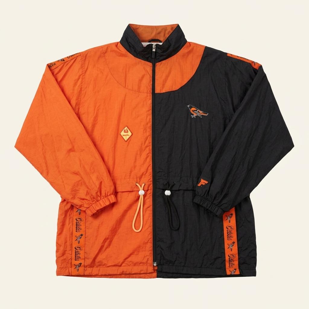 [30%세일]) 레어 90s 미국 빈티지 제뉴언머천다이즈 MLB 볼티모어 바람막이 1