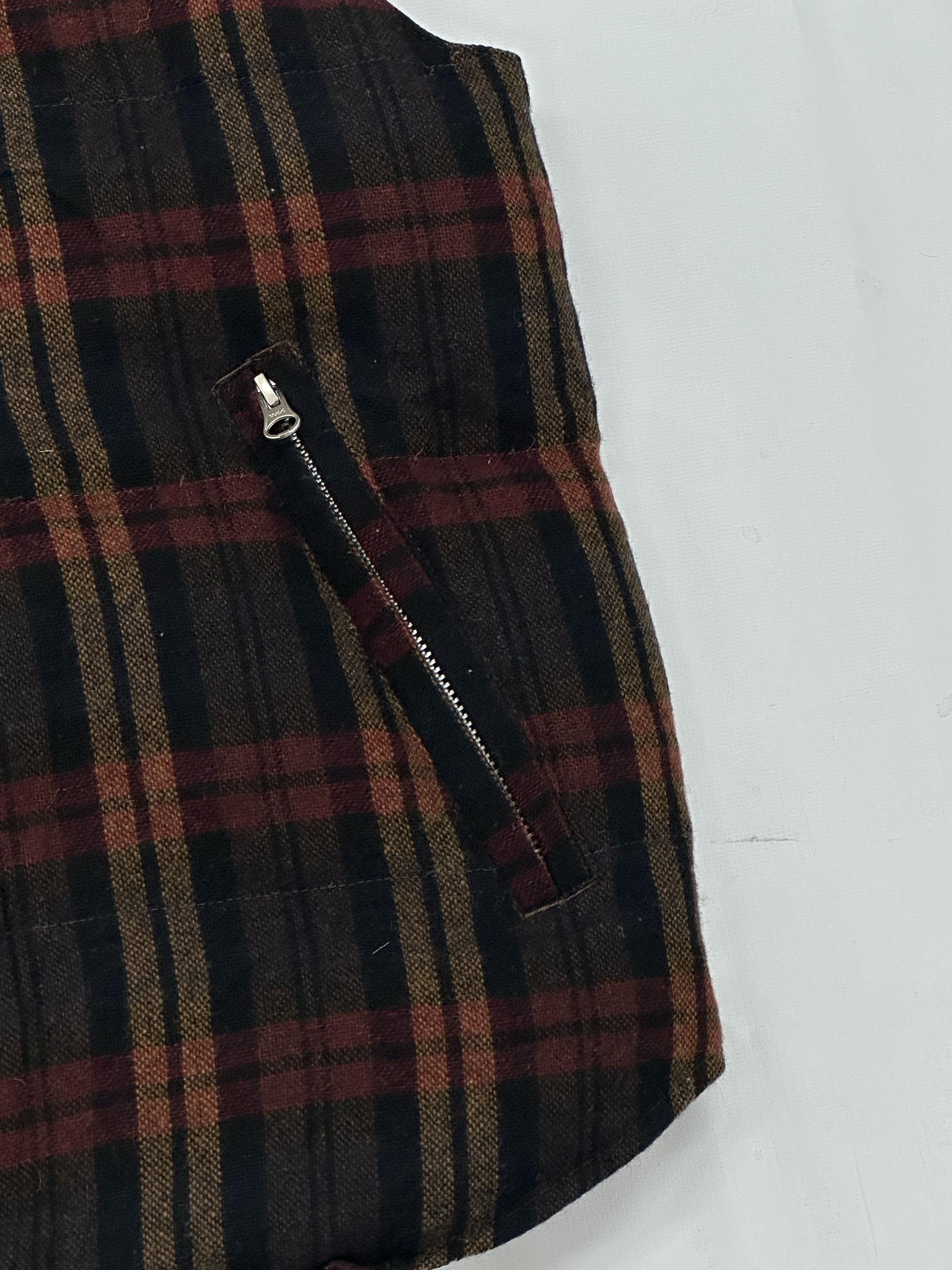 일본빈티지 체크 Y2K 다운 그런지 시티보이 패딩조끼 5